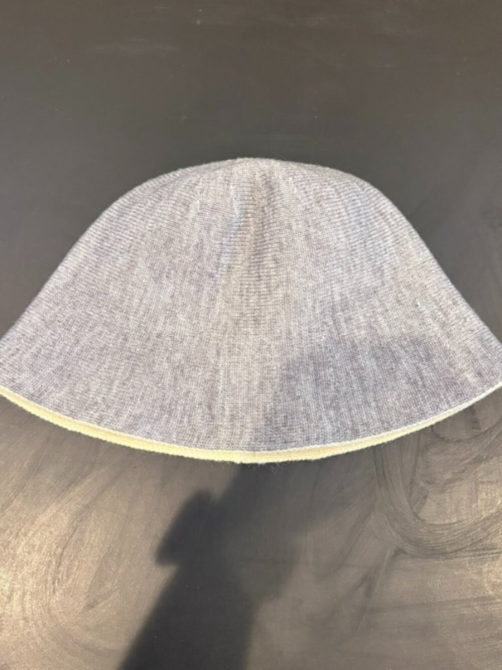 "Hat Attack" Fine Ribbed Knit Beanie - Heather Gray